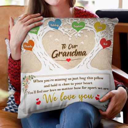 To Our Grandma When You Are Missing Us - Gift For Grandmother - Personalized Custom Pillow