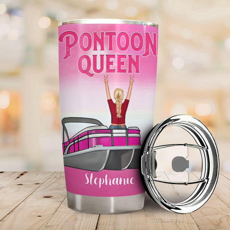 Pontoon Queen Classy - Personalized Custom Tumbler