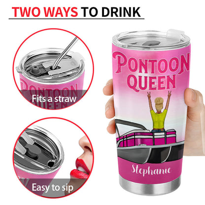 Pontoon Queen Classy - Personalized Custom Tumbler