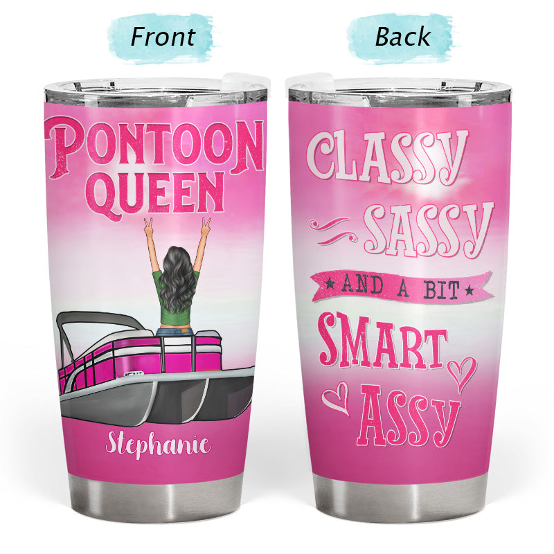 Pontoon Queen Classy - Personalized Custom Tumbler