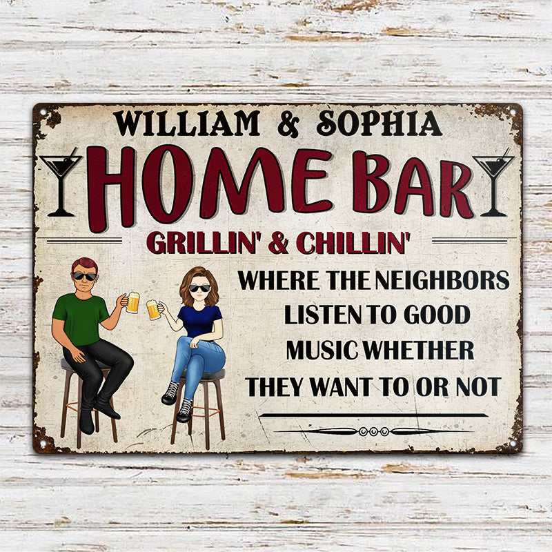 Garage Bar - Gift For Father - Personalized Custom Classic Metal Signs