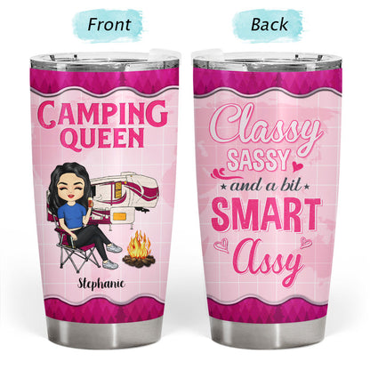 Camping Queen Classy - Gift For Campers - Personalized Custom Tumbler