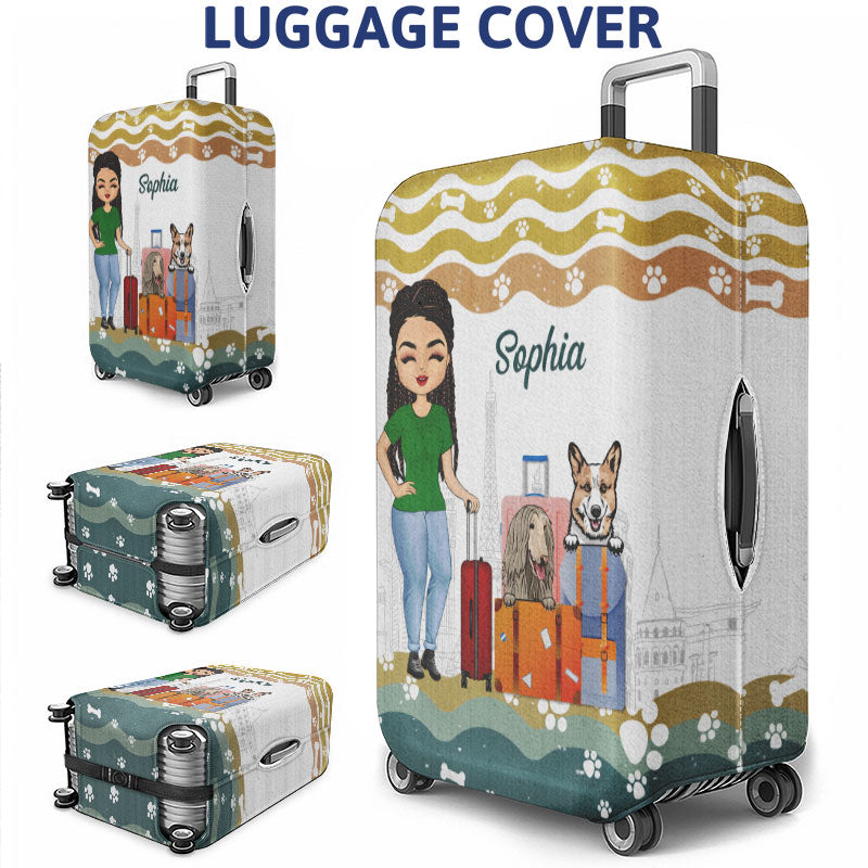 Dog Traveling Solves The Rest - Gift For Travel Lovers - Personalized Custom Luggage Cover