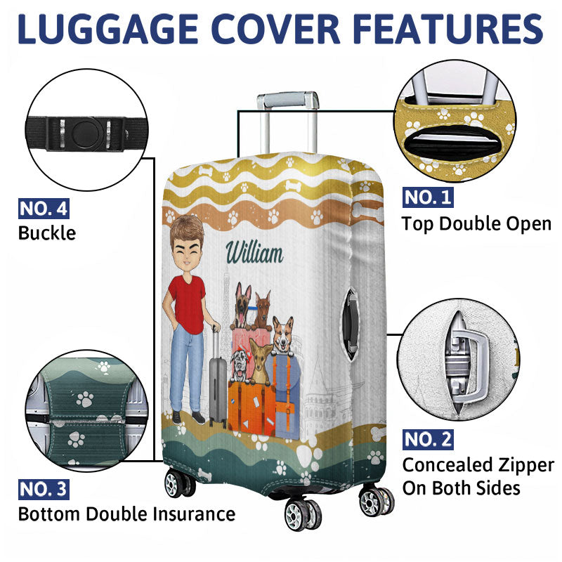 Dog Traveling Solves The Rest - Gift For Travel Lovers - Personalized Custom Luggage Cover