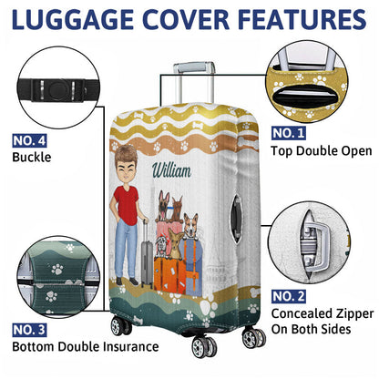 Dog Traveling Solves The Rest - Gift For Travel Lovers - Personalized Custom Luggage Cover