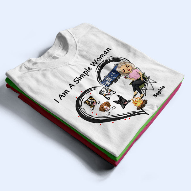 I'm A Simple Woman - Gift For Camping And Dog Lovers - Personalized Custom Hoodie
