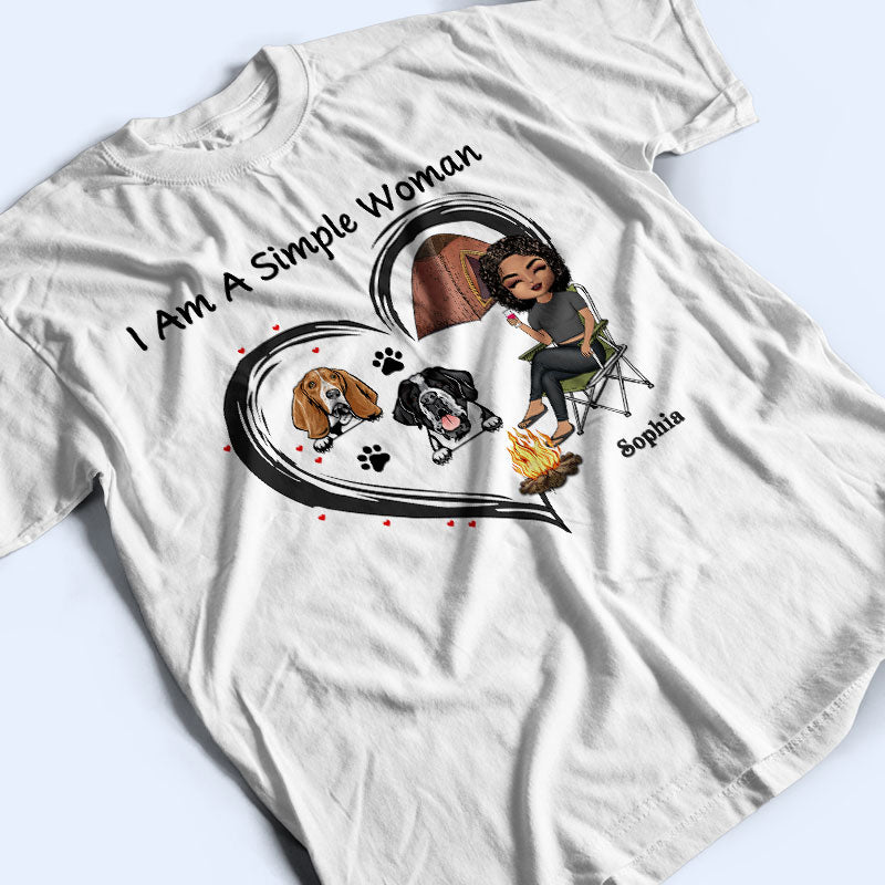 I'm A Simple Woman - Gift For Camping And Dog Lovers - Personalized Custom Hoodie