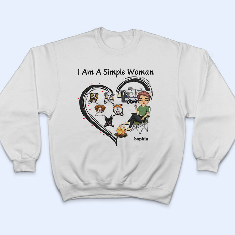 I'm A Simple Woman - Gift For Camping And Dog Lovers - Personalized Custom Hoodie
