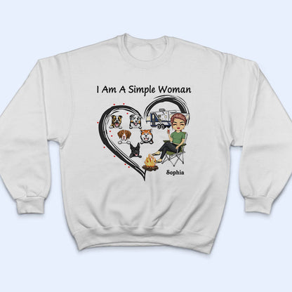 I'm A Simple Woman - Gift For Camping And Dog Lovers - Personalized Custom Hoodie