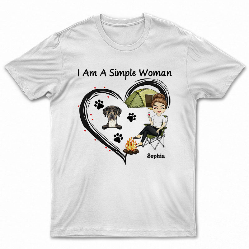 I'm A Simple Woman - Gift For Camping And Dog Lovers - Personalized Custom Hoodie