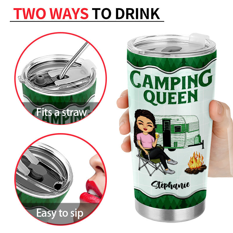 Camping Queen Classy Sassy - Gift For Camping Lovers - Personalized Custom Tumbler