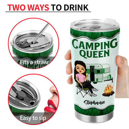 Camping Queen Classy Sassy - Gift For Camping Lovers - Personalized Custom Tumbler
