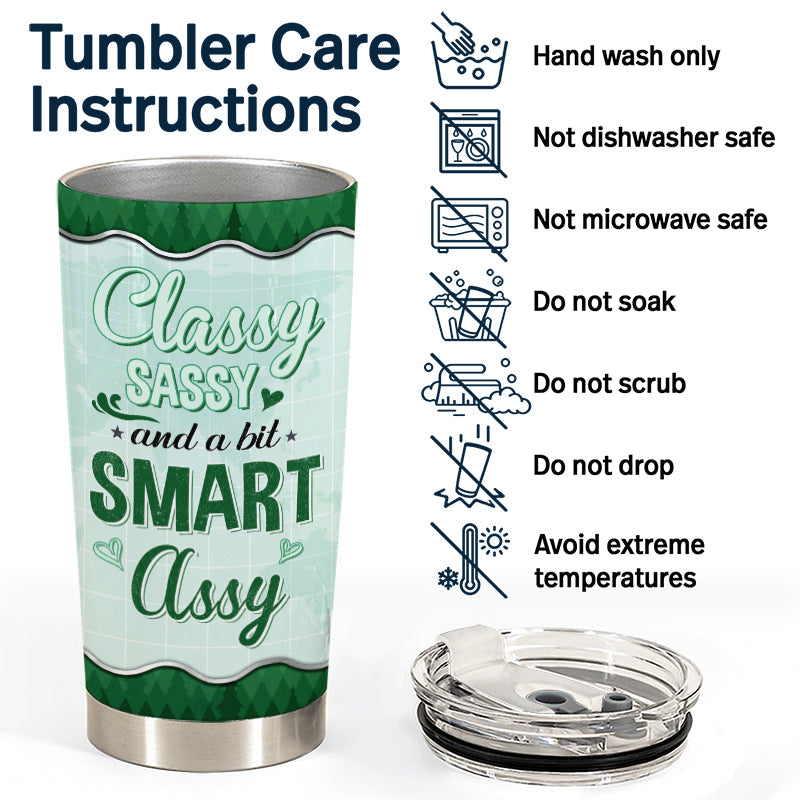 Camping Queen Classy Sassy - Gift For Camping Lovers - Personalized Custom Tumbler