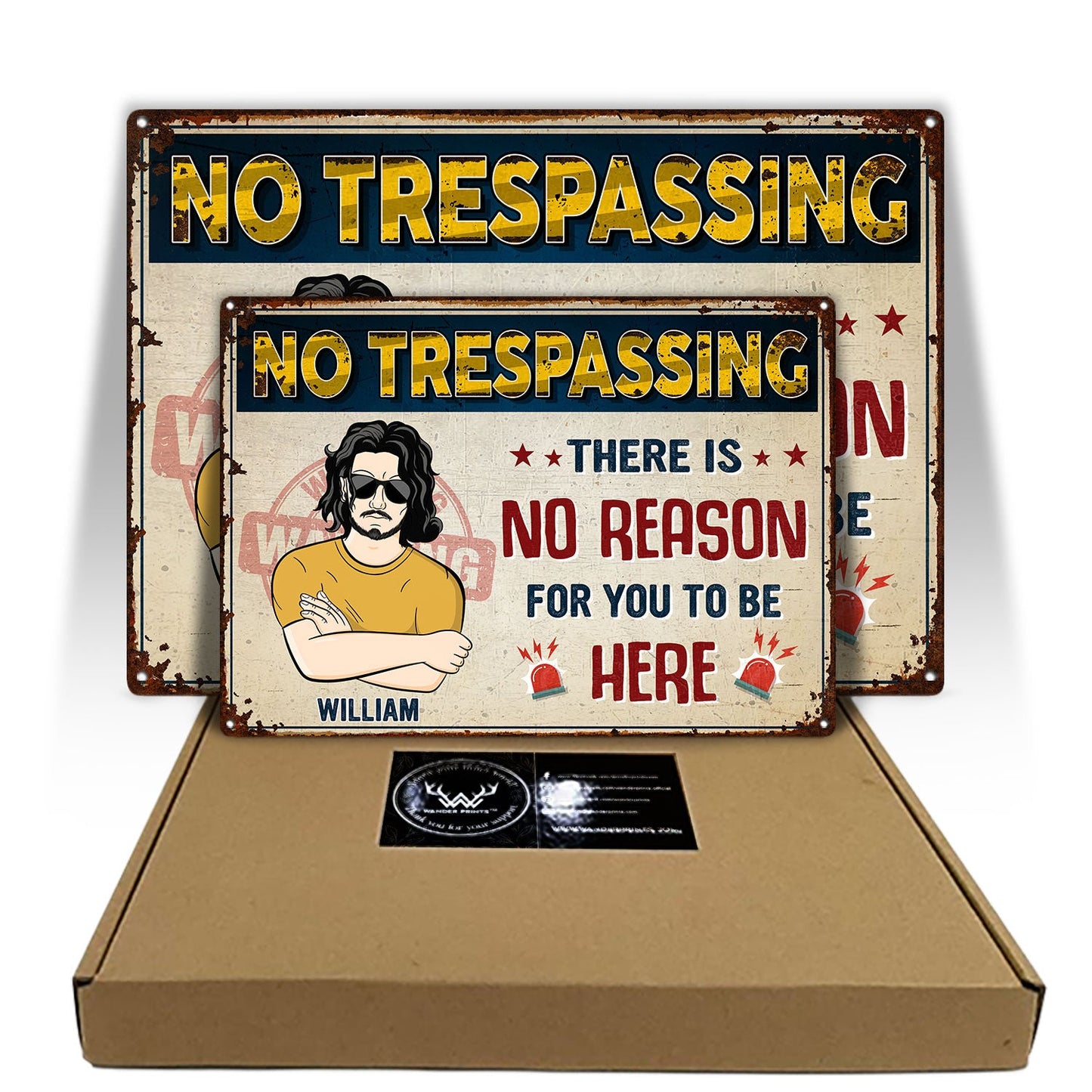 There Is No Reason For You To Be Here - Outdoor, Garden, Backyard Decor Gift For Yourself, Men, Women, Couples, Wife, Husband - Personalized Custom Classic Metal Signs