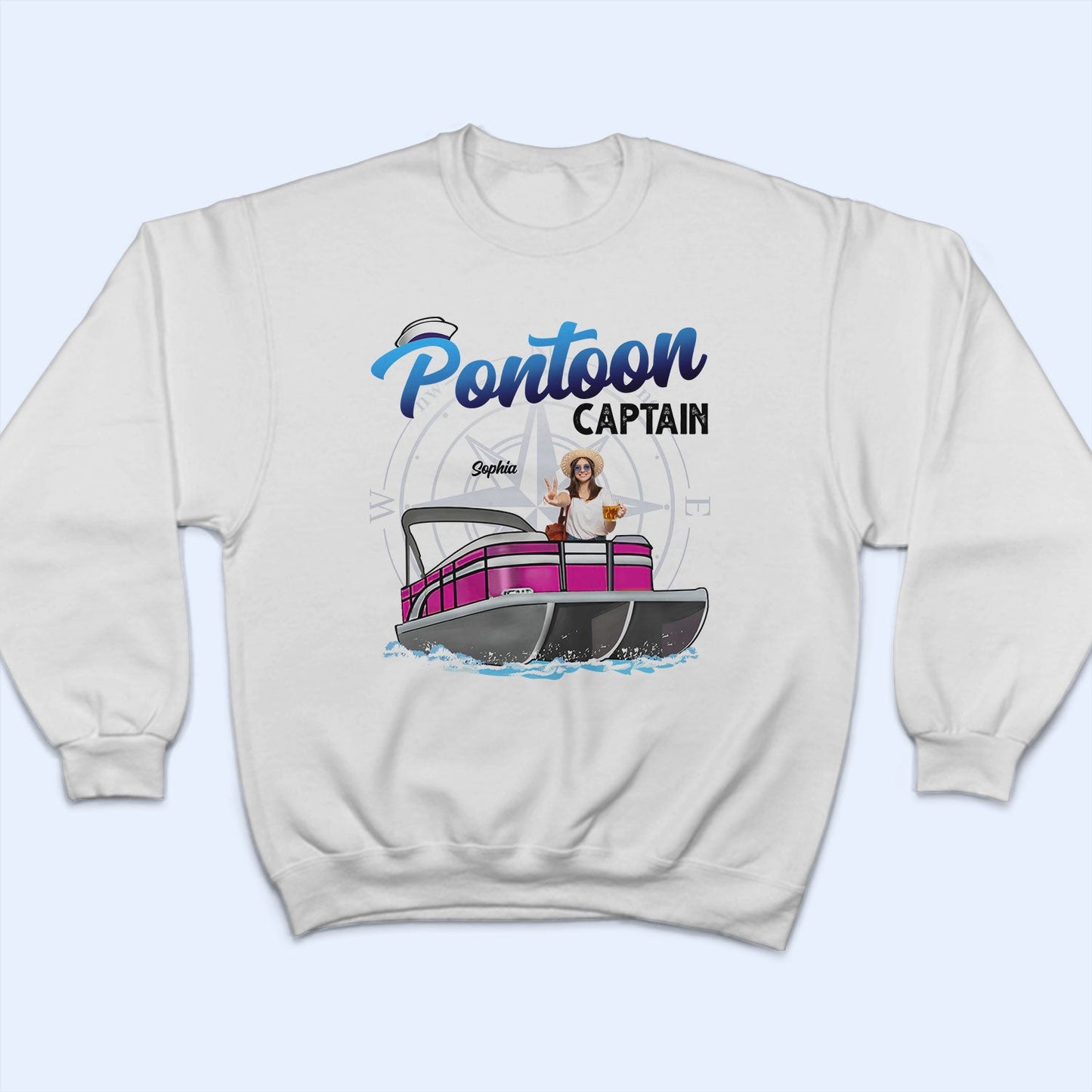 Custom Photo Boating Pontoon Captain - Birthday, Traveling, Cruising Gift For Pontooning Lovers, Lake Lovers, Travelers - Personalized Custom T Shirt