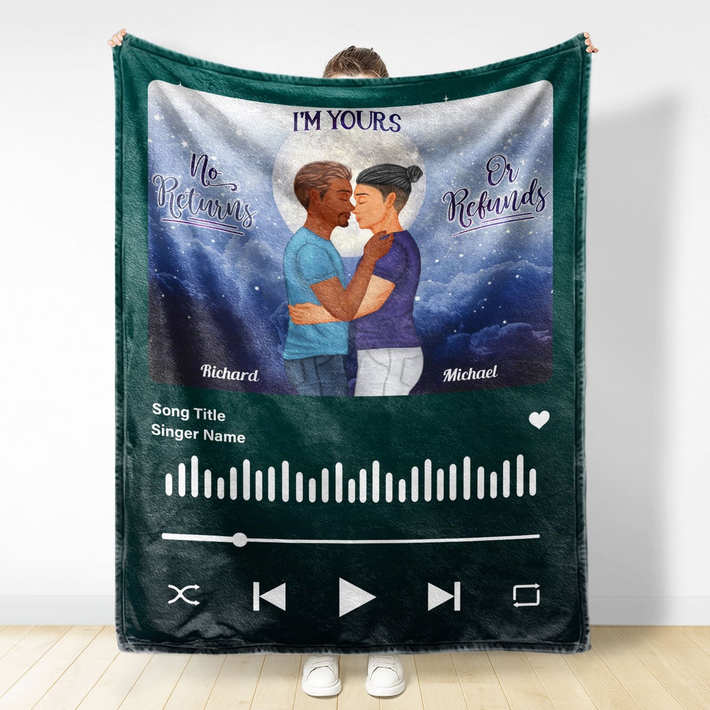 Forever & Always No Returns Or Refunds - Gift For Couples - Personalized Fleece Blanket