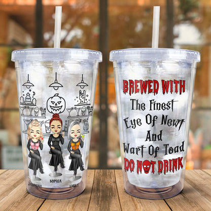 We're Not Sugar & Spice And Everything Nice Witch Besties - Gift For BFF Best Friends - Personalized Acrylic Insulated Tumbler With Straw