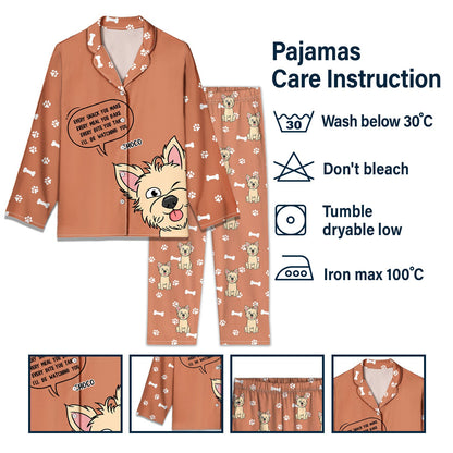 Funny Cartoon Dogs We'll Be Watching You - Gift For Dog Lovers, Dog Mom, Dog Dad - Personalized Long Pajamas Set