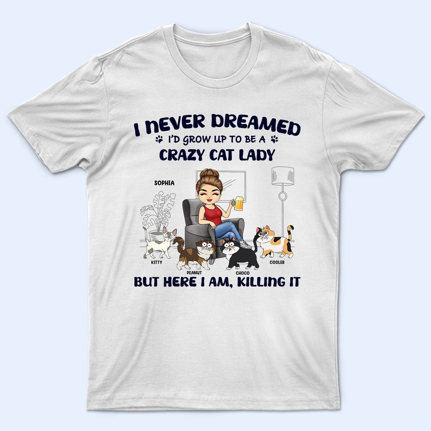 Crazy Cat Lady - Gift For Cat Lovers, Cat Moms - Personalized Sweatshirt