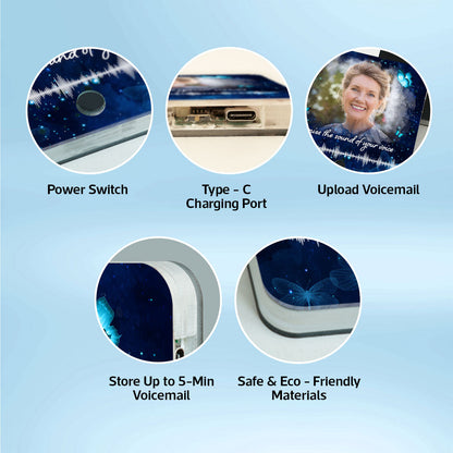 I Miss The Sound Of Your Voice Voicemail Recording Memo Memorial Keepsake Personalized Music Fridge Magnet