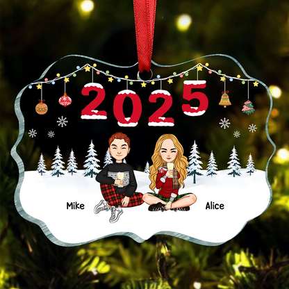 2024 Christmas Cartoon Family Dog Cat - Personalized Acrylic Ornament