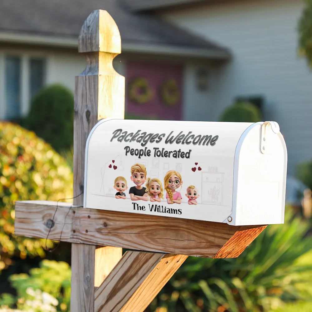 Packages Welcome People Tolerated - Personalized Mailbox Cover