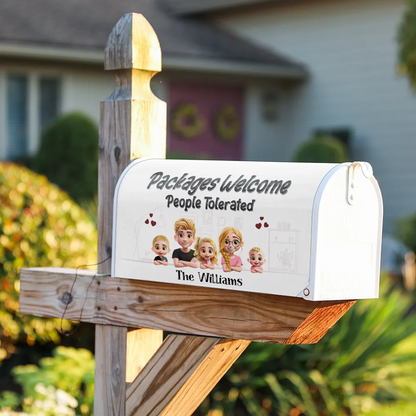 Packages Welcome People Tolerated - Personalized Mailbox Cover