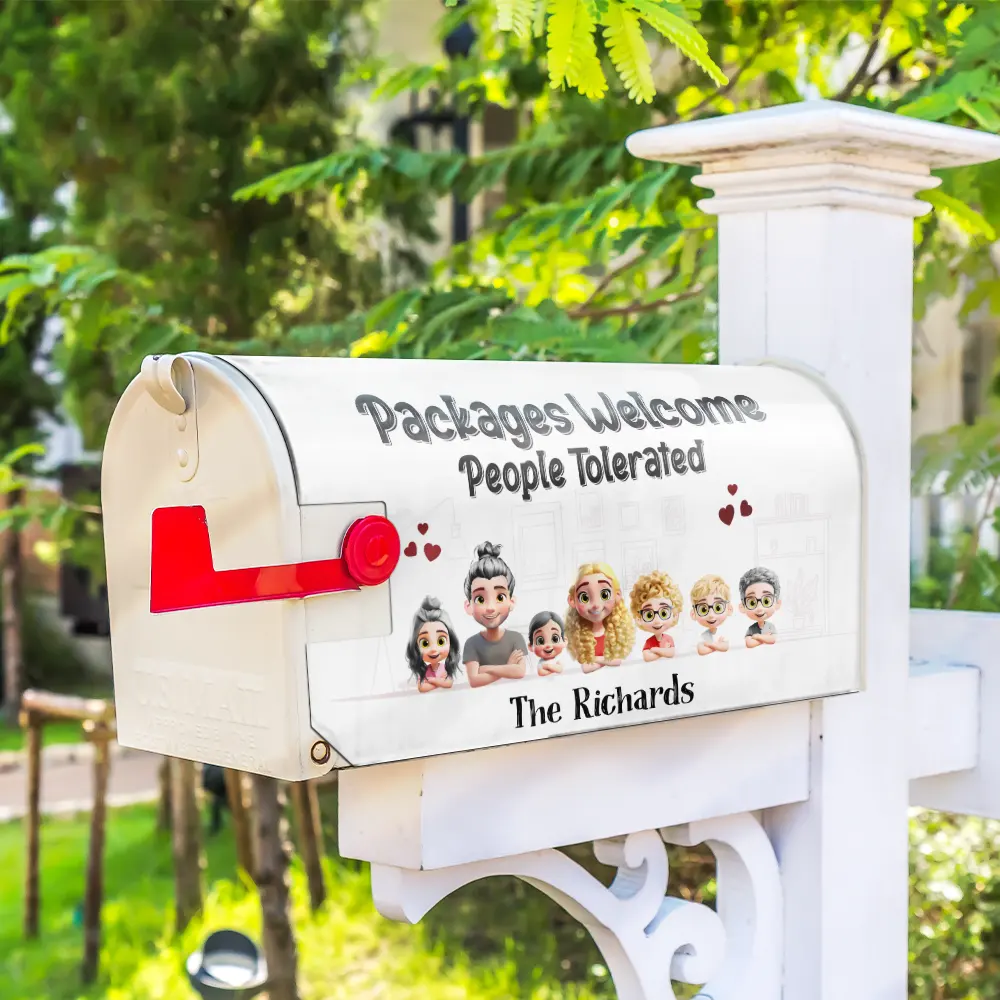 Packages Welcome People Tolerated - Personalized Mailbox Cover