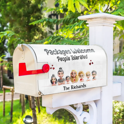 Packages Welcome People Tolerated - Personalized Mailbox Cover