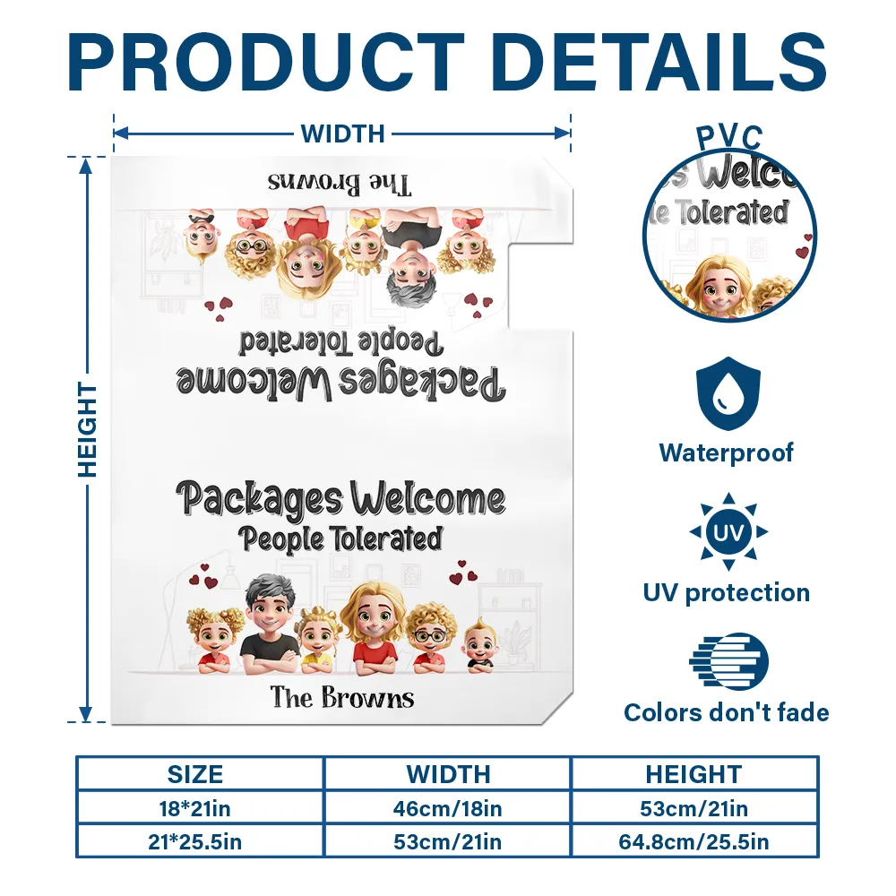 Packages Welcome People Tolerated - Personalized Mailbox Cover