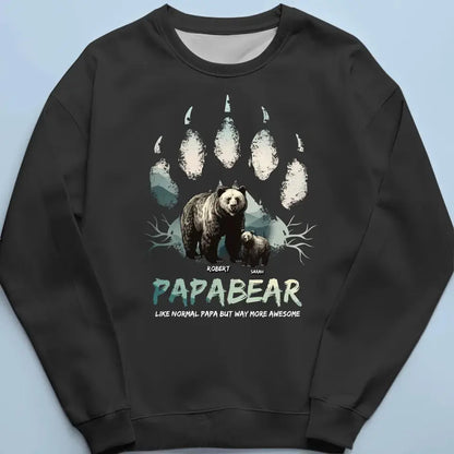 Papa Bear Showed Me Strength Isn't All About Muscles - Family Personalized Custom Unisex T-shirt, Hoodie, Sweatshirt - Gift For Dad, Grandpa Shirts & Tops The Next Custom Gift