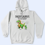 Papasaurus Like A Normal Grandpa But More Awesome - Personalized T Shirt