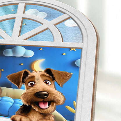 Paw Guards In The Windowsill - Personalized Plug-in Night Light