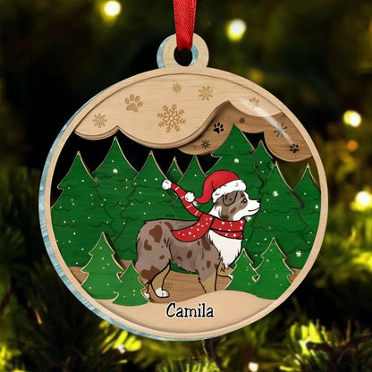 Paws And Snow - Personalized Acrylic Ornament Ornament The Next Custom Gift