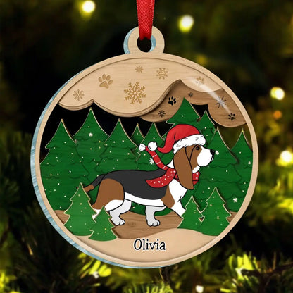 Paws And Snow - Personalized Acrylic Ornament Ornament The Next Custom Gift