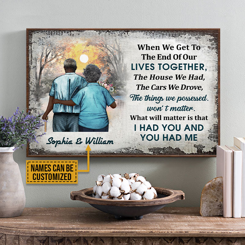 Personalized Africa Old Couple When We Get Custom Poster