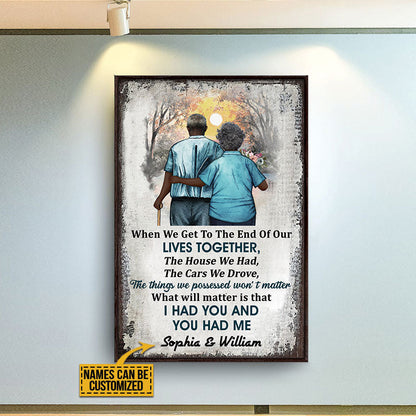 Personalized Africa Old Couple When We Get Vertical Custom Poster