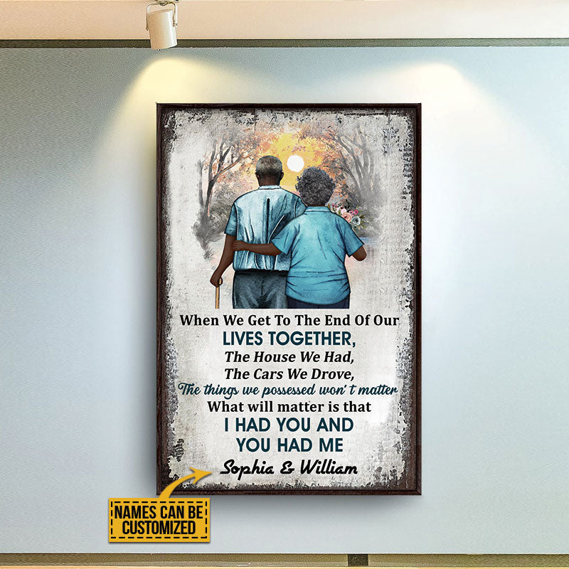Personalized Africa Old Couple When We Get Vertical Custom Poster