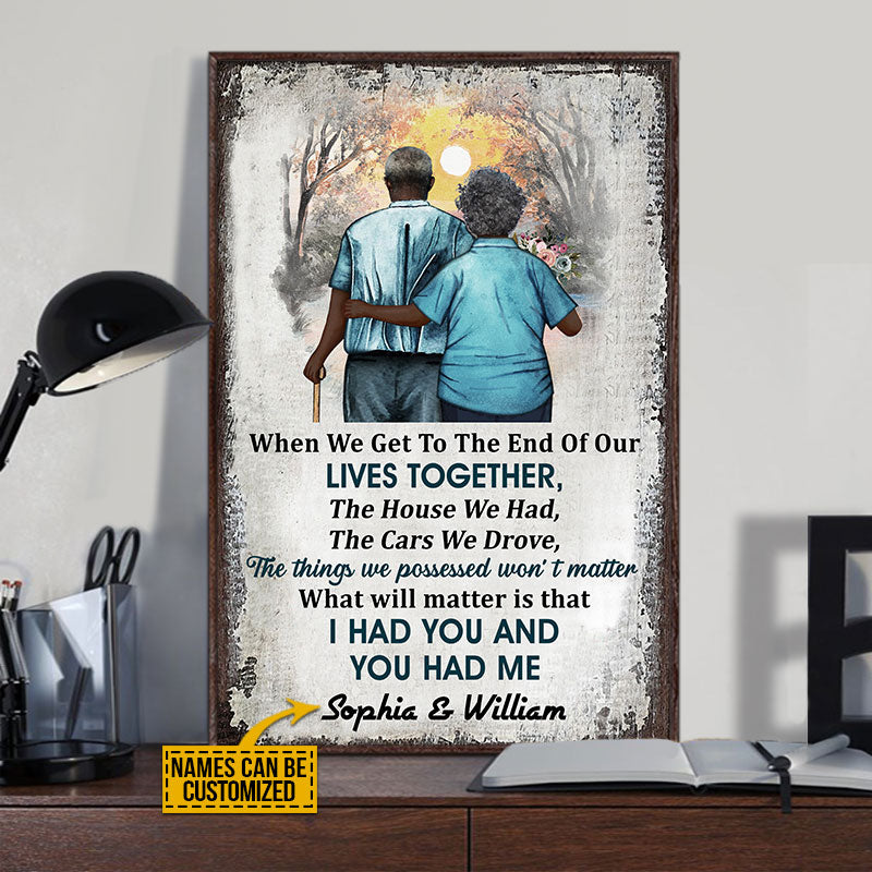 Personalized Africa Old Couple When We Get Vertical Custom Poster