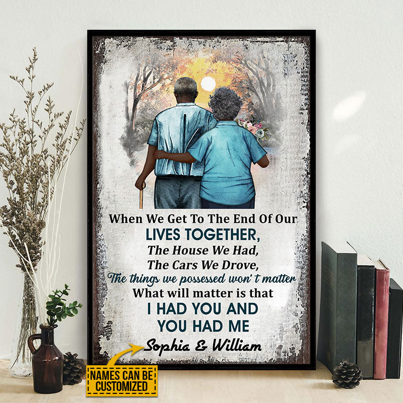 Personalized Africa Old Couple When We Get Vertical Custom Poster