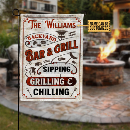 Personalized BBQ Chilling Customized Flag