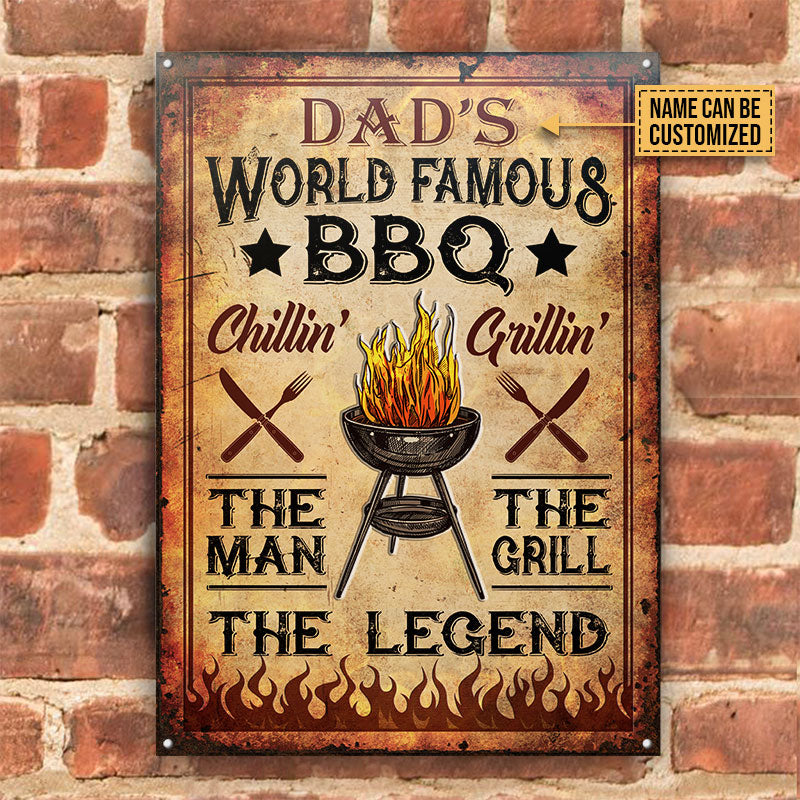 Personalized BBQ World Famous Vintage Customized Classic Metal Signs