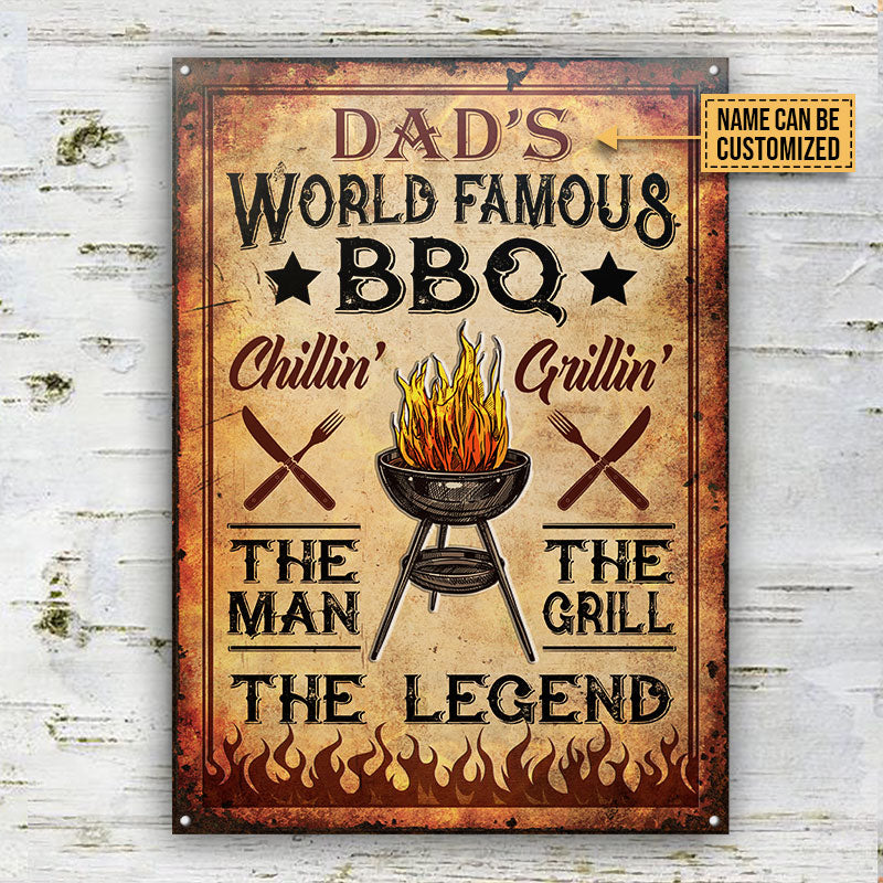 Personalized BBQ World Famous Vintage Customized Classic Metal Signs
