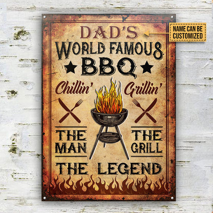 Personalized BBQ World Famous Vintage Customized Classic Metal Signs
