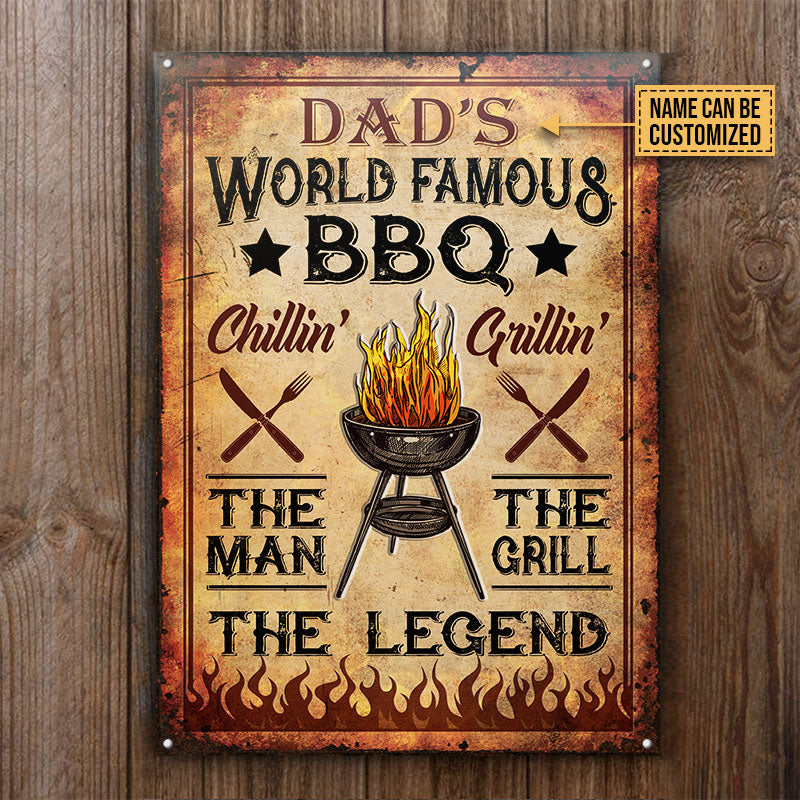 Personalized BBQ World Famous Vintage Customized Classic Metal Signs