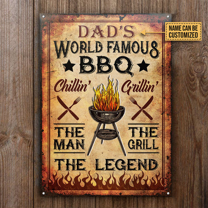 Personalized BBQ World Famous Vintage Customized Classic Metal Signs