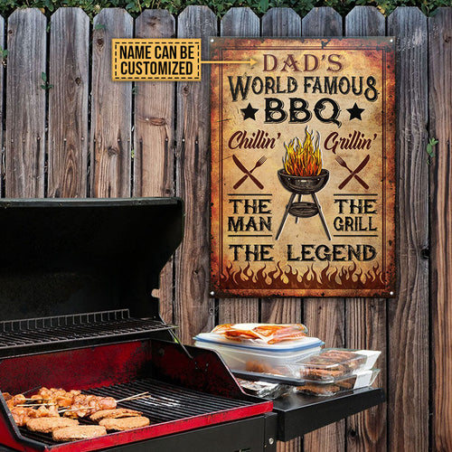 Personalized BBQ World Famous Vintage Customized Classic Metal Signs