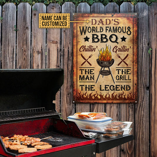 Personalized BBQ World Famous Vintage Customized Classic Metal Signs