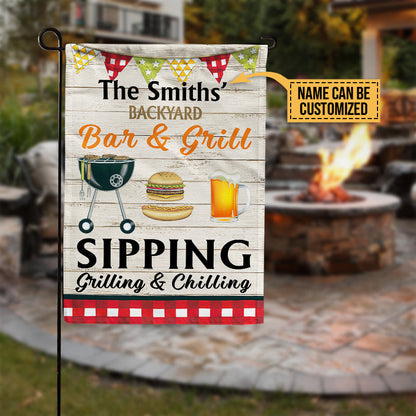 Personalized BQQ Grilling Sipping Custom Flag