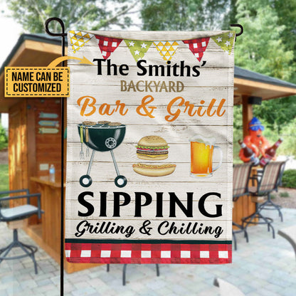 Personalized BQQ Grilling Sipping Custom Flag